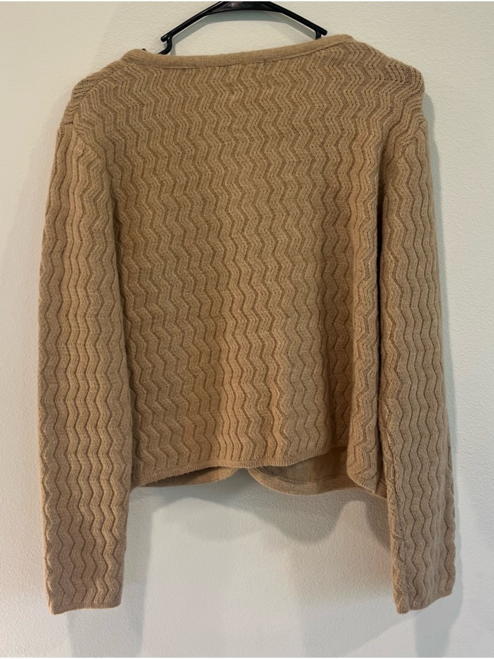 Camel Knit Cardigan with Gold Buttons - Picture 2 of 9